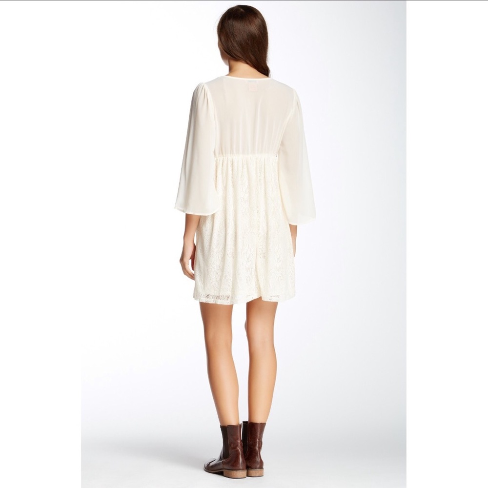 Flying Tomato Ivory Embroidered Crochet Dress - Picture 2 of 7